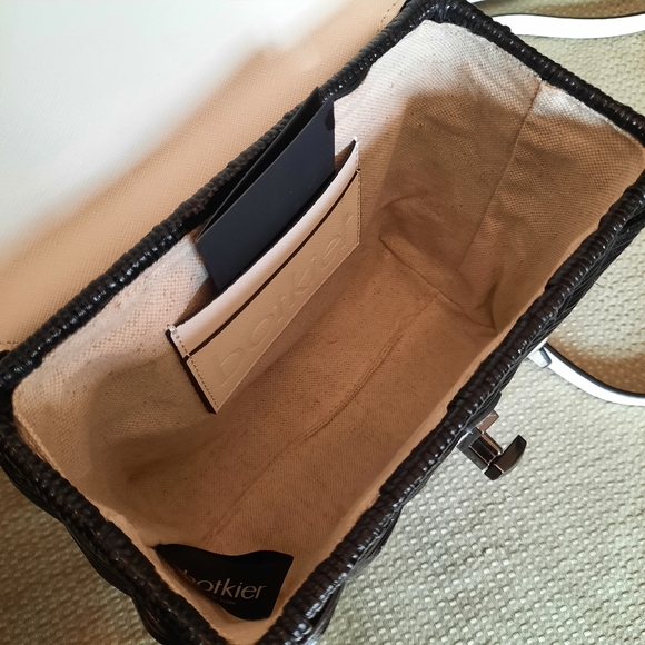 BOTKIER LARGE LENNOX LUNCHBOX CROSSBODY / HANDBAG IN BLACK AND WHITE - Picture 7 of 9